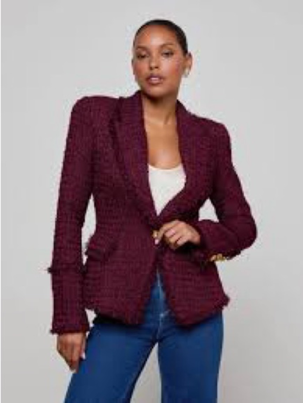 L’AGENCE Kaisley Dark Port Blazer - Picture 3 of 8